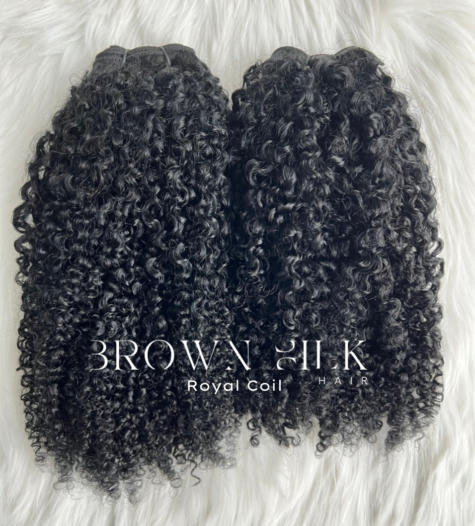 Royal Coil Curly Hair – 3C/4A Raw Human Hair Bundles