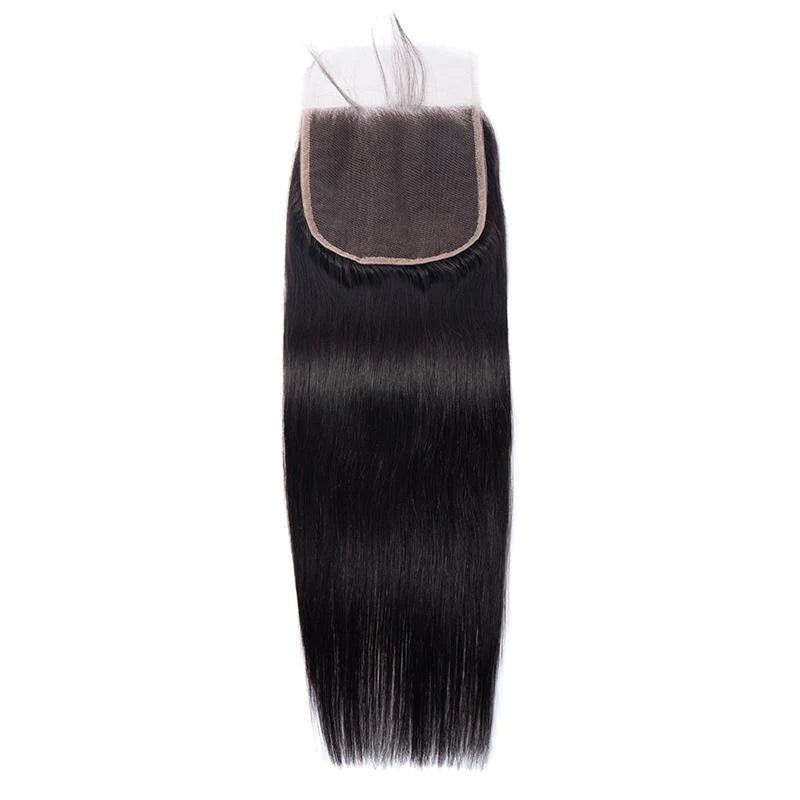 Brown Silk Hair Raw Sea Natural Straight HD Closure – 100% raw human hair with seamless HD lace for a silk-like finish